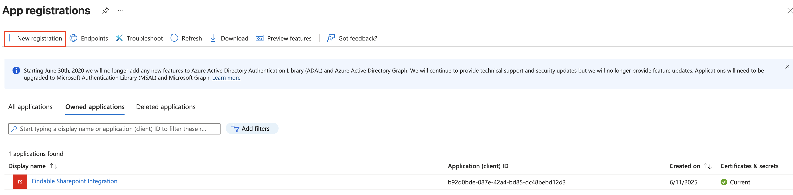 Create a new app registration in Microsoft Entra